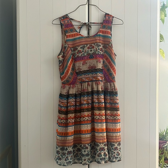 Patterned American Rag Dress - Picture 1 of 5